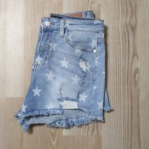 EUC Judy Blue Cut-Off Star shorts size M